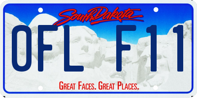 SD license plate 0FLF11