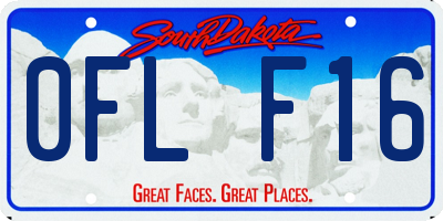 SD license plate 0FLF16