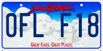 SD license plate 0FLF18