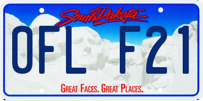 SD license plate 0FLF21