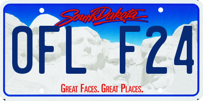 SD license plate 0FLF24