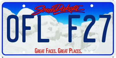 SD license plate 0FLF27