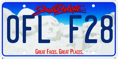 SD license plate 0FLF28