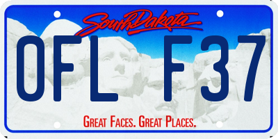 SD license plate 0FLF37