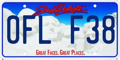SD license plate 0FLF38