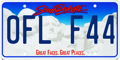 SD license plate 0FLF44