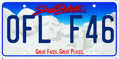 SD license plate 0FLF46