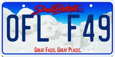 SD license plate 0FLF49