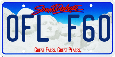 SD license plate 0FLF60