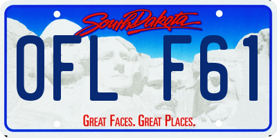 SD license plate 0FLF61