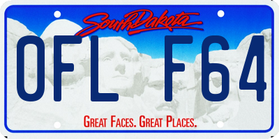 SD license plate 0FLF64
