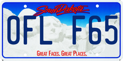 SD license plate 0FLF65