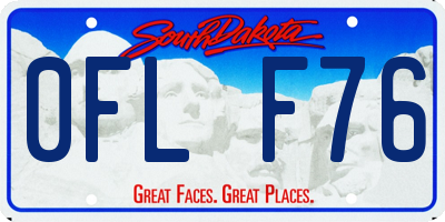 SD license plate 0FLF76