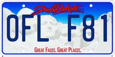 SD license plate 0FLF81