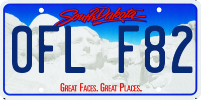 SD license plate 0FLF82