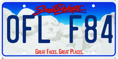 SD license plate 0FLF84