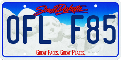 SD license plate 0FLF85