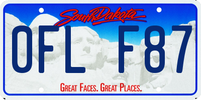 SD license plate 0FLF87