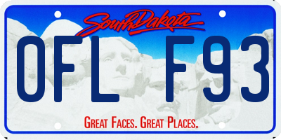 SD license plate 0FLF93