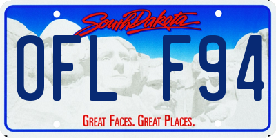 SD license plate 0FLF94