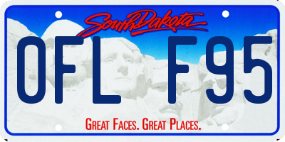 SD license plate 0FLF95