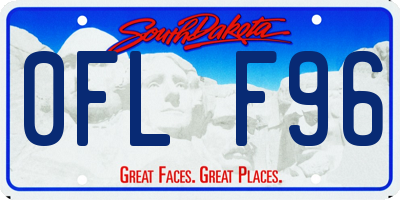 SD license plate 0FLF96