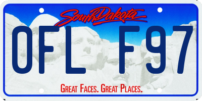 SD license plate 0FLF97