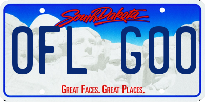 SD license plate 0FLG00
