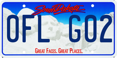 SD license plate 0FLG02