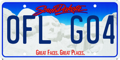 SD license plate 0FLG04