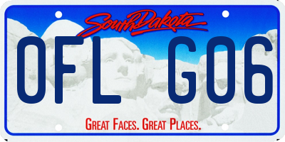 SD license plate 0FLG06