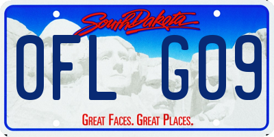 SD license plate 0FLG09