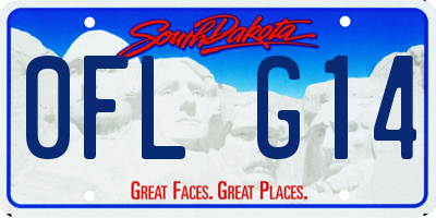 SD license plate 0FLG14