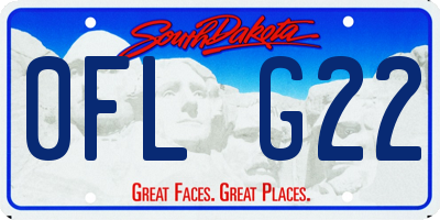 SD license plate 0FLG22