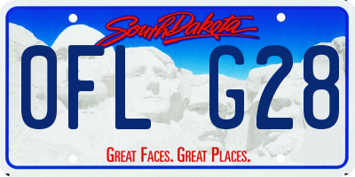 SD license plate 0FLG28
