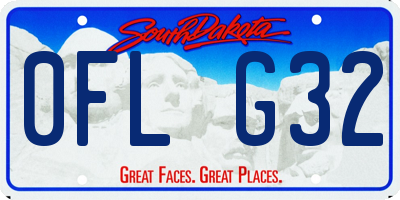 SD license plate 0FLG32