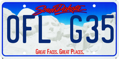 SD license plate 0FLG35