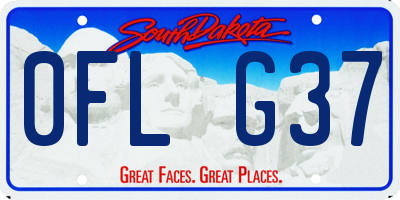 SD license plate 0FLG37