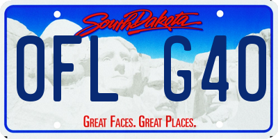 SD license plate 0FLG40