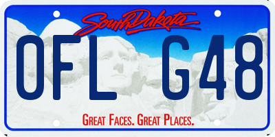 SD license plate 0FLG48
