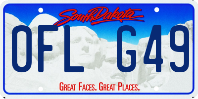 SD license plate 0FLG49