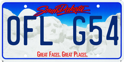 SD license plate 0FLG54