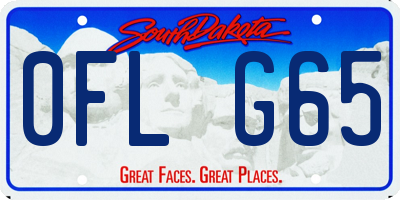 SD license plate 0FLG65