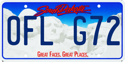 SD license plate 0FLG72