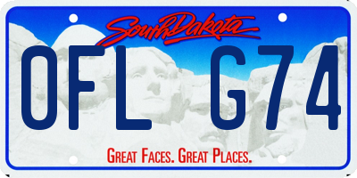 SD license plate 0FLG74