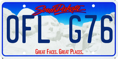 SD license plate 0FLG76