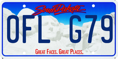 SD license plate 0FLG79