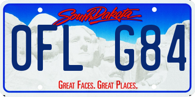 SD license plate 0FLG84
