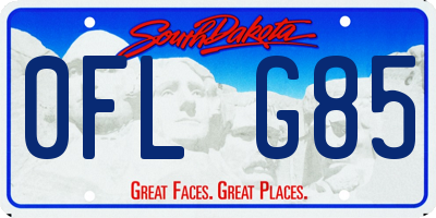 SD license plate 0FLG85