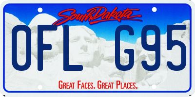 SD license plate 0FLG95